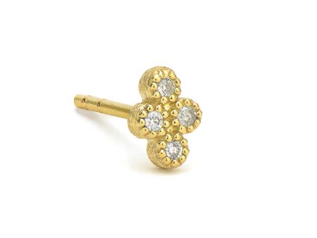 Jude Frances Petite Diamond Quad Stud Earring For Sale