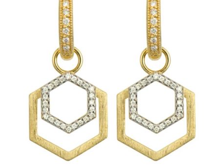 Jude Frances Open Hexagon Earring Charms Online Sale