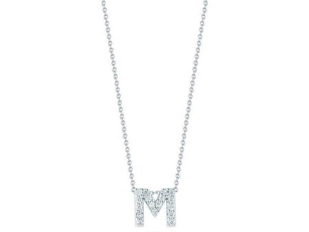 Roberto Coin  M  Love Letter Diamond Pendant Necklace Supply