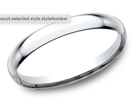 Benchmark 2mm Platinum Light Comfort-Fit Band Discount