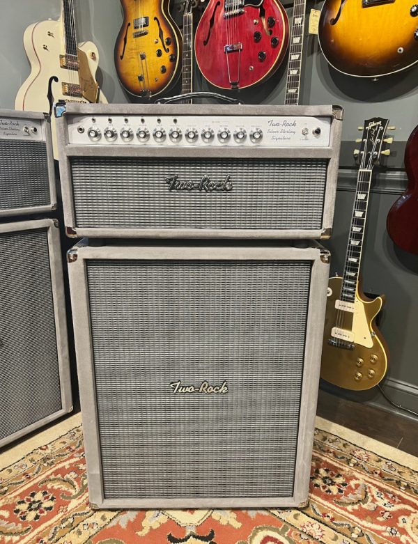 2021 Two Rock Silver Sterling Signature 100 Watt Head & 2x12 Cabinet Grey Suede Hot on Sale