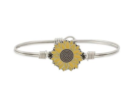 YELLOW SUNFLOWER BANGLE BRACELET Discount