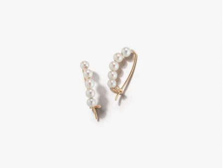 Mizuki Small Pearl Safety Pin Earrings Fashion