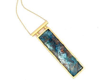 Studio W&H Azurite Dendritic Copper Pendant Online Sale