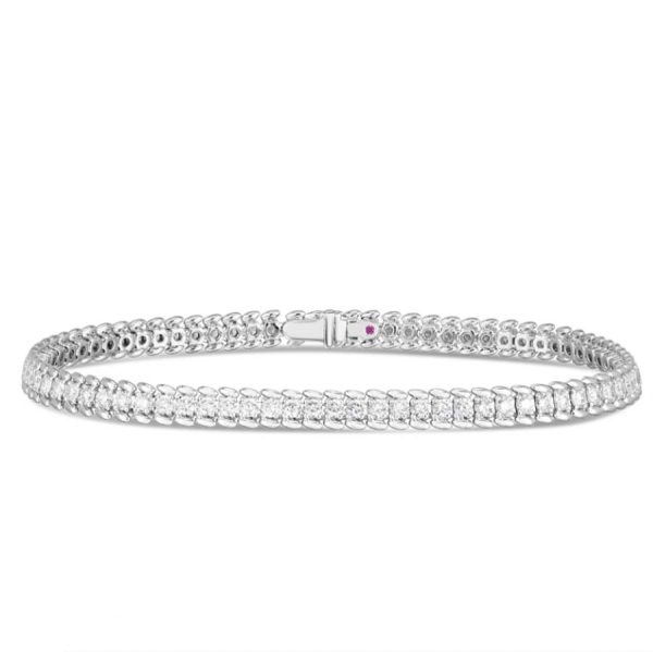 Roberto Coin White Gold and Diamond Line Bracelet Discount