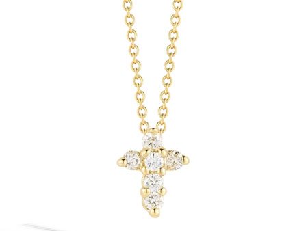 Roberto Coin Baby Cross Pendant with Diamonds Fashion