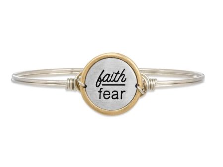 FAITH OVER FEAR BANGLE BRACELET For Discount