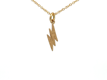 Chasing Jo Lightning Bolt Necklace - Yellow Gold Online now