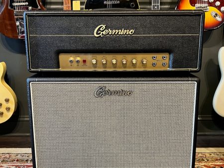 Germino Lead 55 LV Master Volume & Style II 2x12 Cabinet Black Tolex Online now