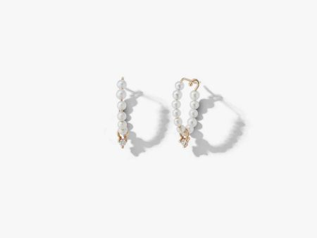 Mizuki Dancing Pearl Hoops Cheap