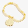 Solar Plexus Chakra Charm Stretch Bracelet Shiny Gold Online Hot Sale