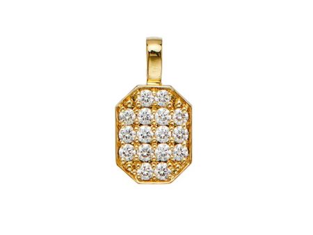 Sethi Couture P.S. Small Yellow Gold Diamond Tag Charm Online Hot Sale