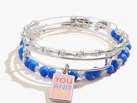 You & Me  Charm Bangles, Set of 3 Sale