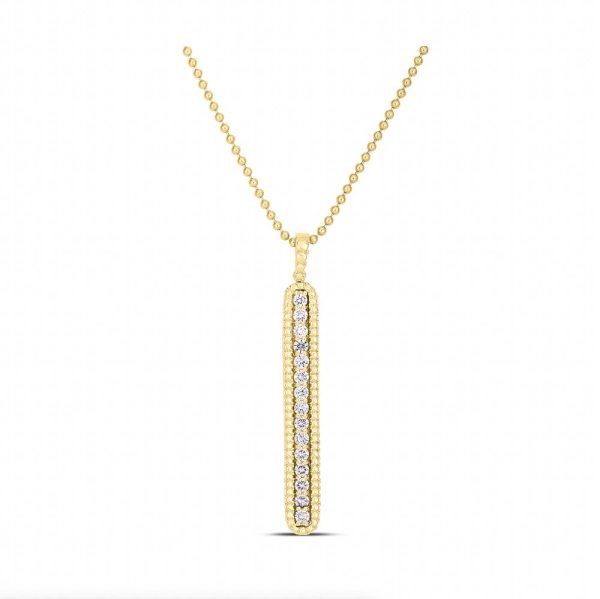 Roberto Coin 18k Yellow Gold Siena Diamond Tablet Necklace Online