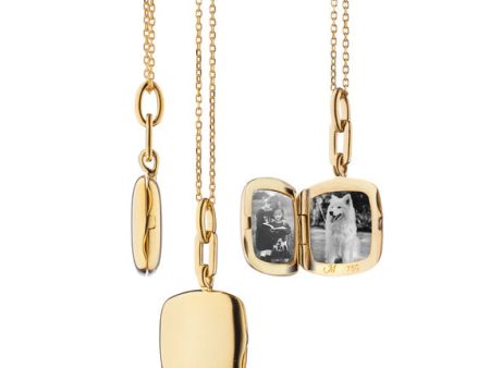 MRK 18K Yellow Gold Slim Cushion “Viv” Locket Supply