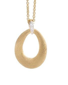 Marco Bicego Lucia 18K Yellow Gold and Diamond Loop Pendant Hot on Sale