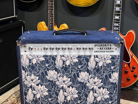 Amplified Nation Overdrive Reverb 50 Watt 1x12 Navy Suede Blue Lotus Grill Hot on Sale