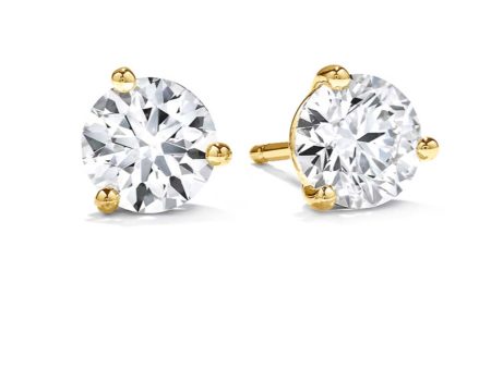 Hearts on Fire Three-Prong Diamond Stud Earrings Cheap