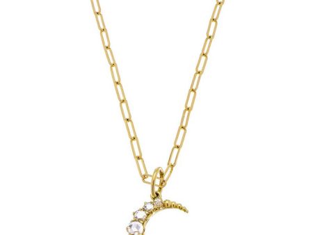 Sethi Couture Crescent Diamond Necklace For Sale