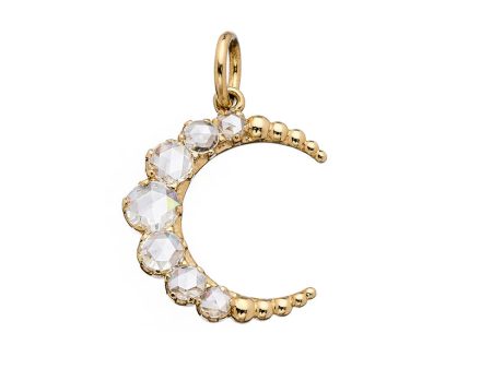 Sethi Couture Crescent White Diamond Pendant Regular Supply