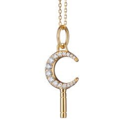 MRK Mini  Dream  Moon Key Necklace with Diamonds Hot on Sale