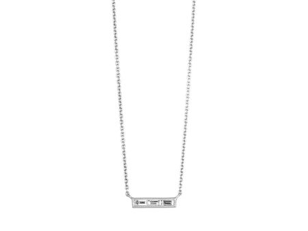 Sethi Couture Silhouette 3 Stone White Diamond Necklace Hot on Sale