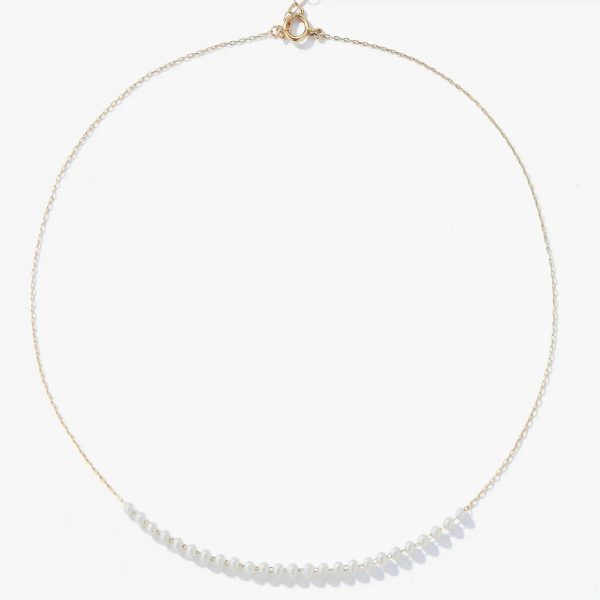 Mizuki Centered Baby Akoya Pearl Necklace For Sale