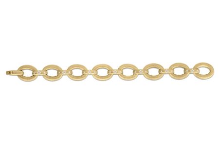 Roberto Coin Duchessa Satin Oval and Diamond Accent Link Bracelet For Discount